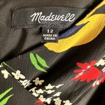 Madewell  Ruffle-Strap Wrap Midi Dress in Black Orchid Bouquet Size 12 Photo 1