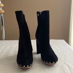 Proenza Schouler PROENZA‎ SCHOULER Studded Suede Boots Wooden Soles Black 36.5 Photo 1