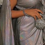 Cape Dress Silver Size L Photo 2