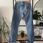Moussy Vintage Plymouth Straight Blue High Rise Distressed Jeans Women's Size 28 Photo 5
