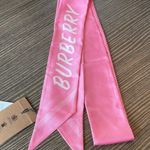 Burberry  Silk Skinny Scarf Bubble Gum Pink NWT Photo 0