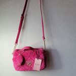 Juicy Couture Les's Get Cozy Crossbody Pink Flash Faux Fur Photo 4