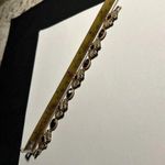 Women’s Gold Tone & Red Rhinestones Tennis Bracelet 7.5 (7 1/2) Inch Photo 5