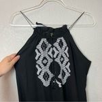 BNWT! LOVE STITCH Black Chiffon Maxi Dress w/Tribal Stitching Size M Photo 0