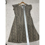 Talbots Womans Plus Pullover Tan Black Jersey Short Sleeve Midi Dress 1x Photo 6