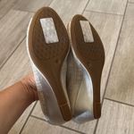 Antonio Melani  Rhinestone Jeweled Wedge Heels 7 Silver‎ Peep Toe Photo 7