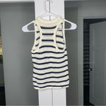 Madewell NWT  Crochet-Knit Crewneck Sweater Tank Bright Ivory Photo 2