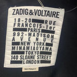 Zadig & Voltaire Kayak Mili Skull Military Jacket in Black Gold Size US XS Photo 9