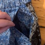 ZARA NWT  Printed‎ Drawstring Cropped Pants High Waist Blue Womens Size XS NEW Photo 3