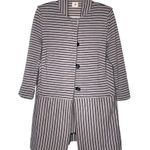 CAbi  Style 5474 Gray Navy Blue Dappled Striped Car Coat Size Small Photo 3