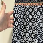 Cato Bohemian Wide Leg Ruffle Bell Bottom Pull On Pants Sz XL Pockets Printed Hippie Photo 3
