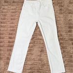 MOTHER The Mid Rise Dazzler Ankle Fray Women's White Jeans Size 31 Photo 2