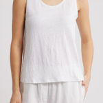 Eileen Fisher  organic linen ivory sleeveless Top size M Photo 0