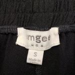 Umgee  Black Linen Blend Elastic Waistband & Drawstring Shorts W/ Pockets Small Photo 3