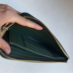 Barcos Pebbled Leather Emma L Shaped Zip Wallet Long Hunter Green Photo 7