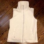 Ralph Lauren  Ivory Full Zip Diamond Quilted Lined Fleece Sleeveless Coat Vest Photo 11