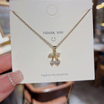 18K Gold Plated Crystal Cherry Pendant Necklace for Women,Cherry Necklace Photo 0