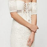Free People Racing Hearts ecru ivory all over crochet dress. Size XS Photo 0