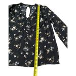 American Eagle Outfitters Black Floral Flare Sleeve Top Women's Sz Small | 19-14 Photo 4