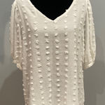 Kori White Textured Women's Top loose fit Photo 0