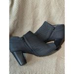 Giani Bernini  Angye Black Faux Leather Peep Toe Ankle Booties‎ Women's Size 10 Photo 2