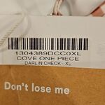 Reformation ๐๐ Cove One Piece Swimsuit ~ Darlin Check Red Gingham Print XL NWT Photo 9