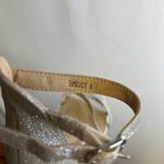 IDIFU‎ Silver Glitter Platform Heels Strappy Ankle Strap Party Prom Shoes Size 8 Photo 5