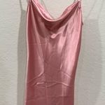 Bebe Baby Pink Satin Style Maxi Dress  Photo 0