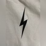 Aviator Nation  Bolt 2 Cropped Sweatshirt White with Black Bolt Size S Photo 9