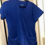 Jockey Mock Wrap Scrub Top Galaxy Blue Size M Photo 1