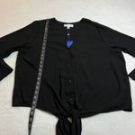 Popsugar V-Neck Button Up Shirt w/ Front Tie Size XXL NEW Minimalist Casual Photo 7