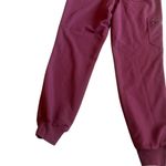 FIGS  Zamora Jogger Scrub Pants Drawstring Stretch Burgundy Size Small Women's Photo 9