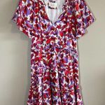 Anthropologie ✨ Robin Tiered Mini Dress Purple Red XSP Photo 0