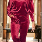 Boston Proper Slouchy Velour Top & Jogger Set Photo 0