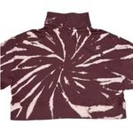 525 America  Cropped Tie‎ Dye Sweater XS Burgundy Funnel Neck NWT Y2K Revolve Photo 2