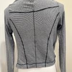 Lululemon  Iconic Wrap Surplice Top Wee Stripe White Black Size 2 Lounge Active Photo 6