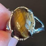 Tigers eye stone women ring size 5.5 Photo 4