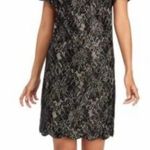 Anne Klein Black scalloped short sleeve midi lace dress never worn Photo 0