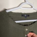 7 For All Mankind crinkle cotton henley top sz XS Photo 5