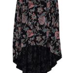 Kimchi Blue KIMICHI BLUE BLACK WITH MULTICOLOR FLORAL DESIGN HIGH LOW STRETCH SKIRT SIZE XS Photo 0