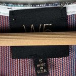 W5 Tie Front Top Womens S Blue Pink Striped Retro 70s Whimsy Colorful Festival Photo 6