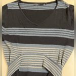 prAna  Sydney Sweater Dress w/ Tie Waist Flared Sleeve Gray Tan Blue - Small VGUC Photo 1