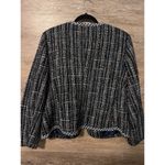 Talbots  Plus Size 16 Blue Houndstooth Blazer Coat Suit Business Casual Career Photo 9