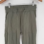 Lululemon  Align Ribbed Jogger Pants Olive Green Size 4 Drawstring Pockets Photo 2
