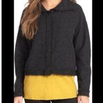 Eileen Fisher Charcoal Felted Merino Wool Fringed Cardigan Jacket Size Medium Photo 0