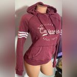 Hollister Women's Maroon Hoodie Size XS Photo 3