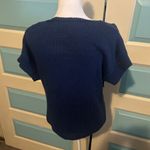 American Eagle  outfitters Navy Blue Knit V-Neck Sweater Photo 1