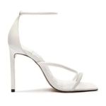 Schutz Gaiah Ankle Strap Sandals in White Leather Size 8.5 EUC Photo 3