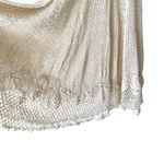 Vintage Lims Cotton Crochet Floral Open Knit Cream Beige Dress size small Tan Photo 2