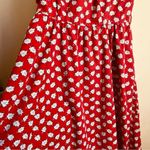 Cambridge Dry Goods Vintage Floral Button Back Midi Sundress Red sz 12 Cotton Photo 7